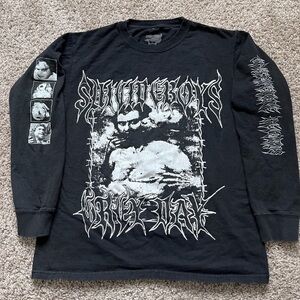 Graphic Long Sleeve Black Shirt